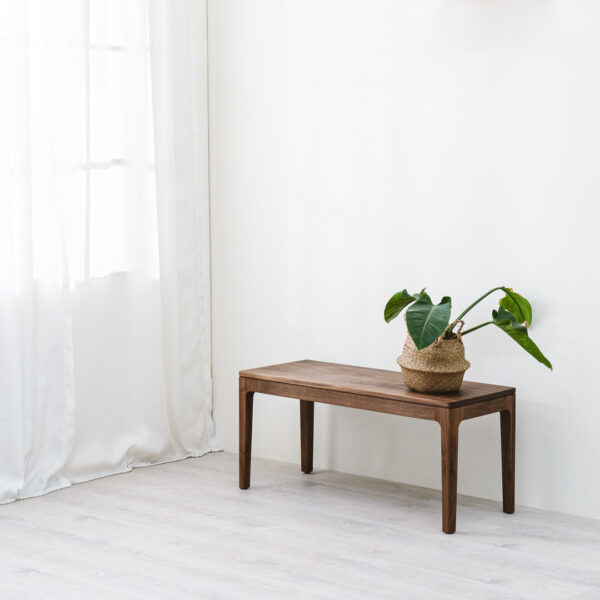 黑胡桃木長凳-17 【接單訂製】黑胡桃原木經典長凳