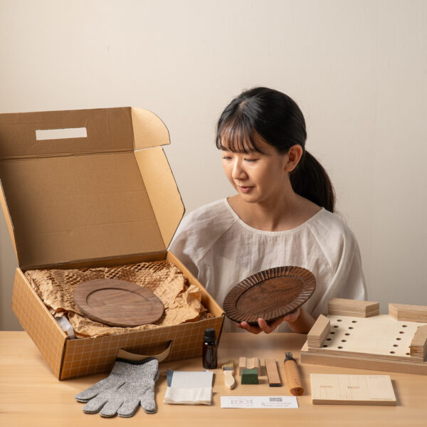 N4 橢圓盤-096 Project No.4 橢圓形木餐盤雕刻體驗禮盒 (內含線上影片教學)